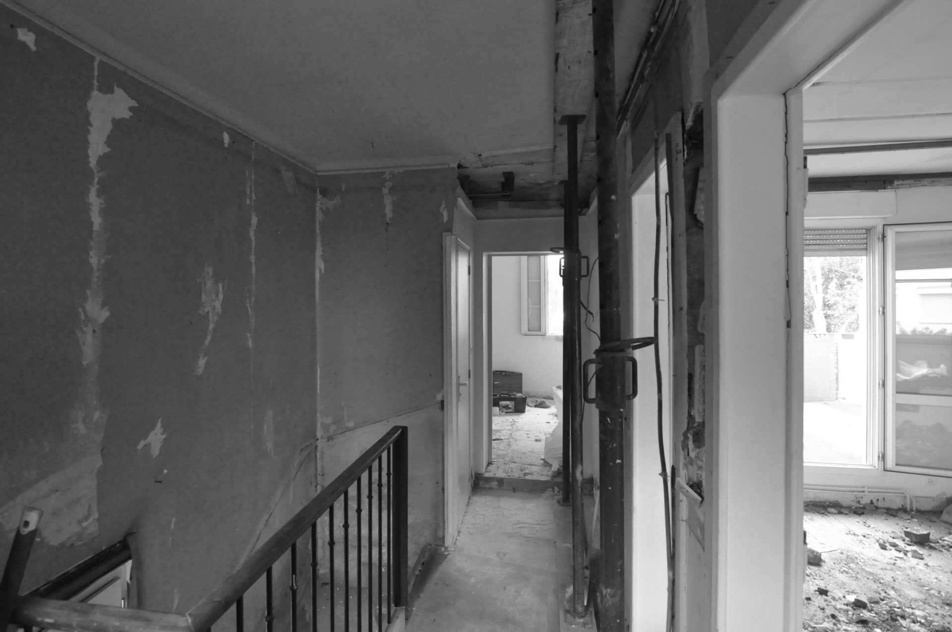 Chantier, renovation, couloir